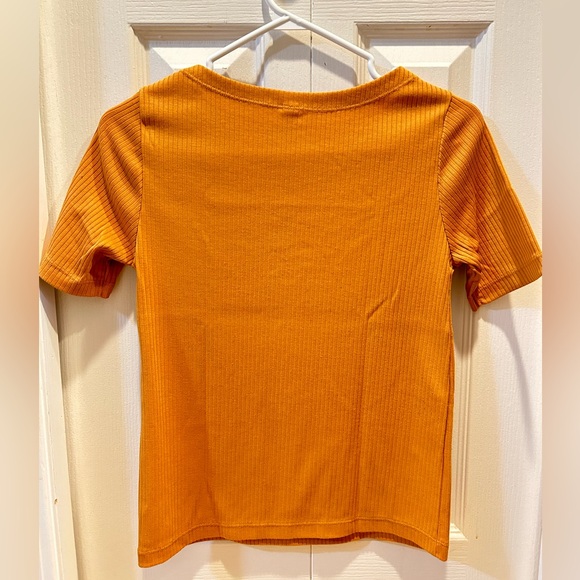 UNIQLO boatneck ribbed shirt - Small (Asian size) - Mustard - Picture 2 of 4